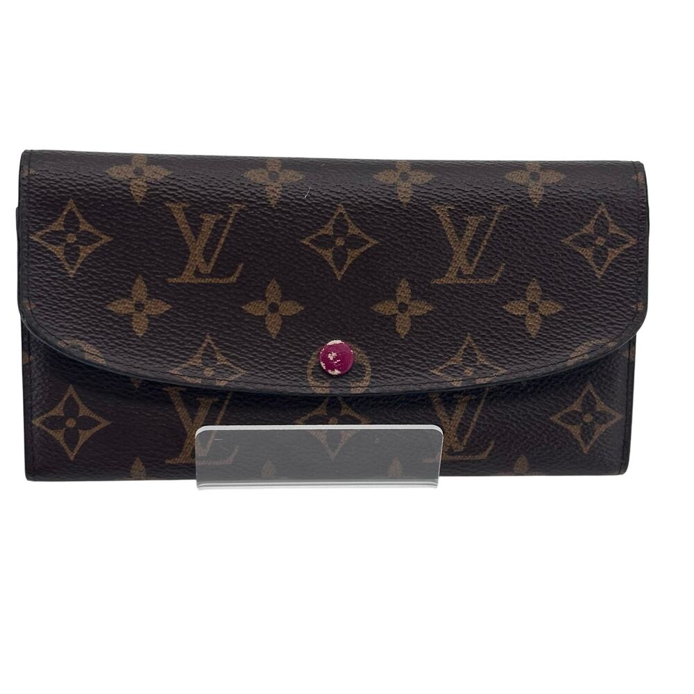 Louis Vuitton LV Monogram Emilie Wallet Pivione Pink